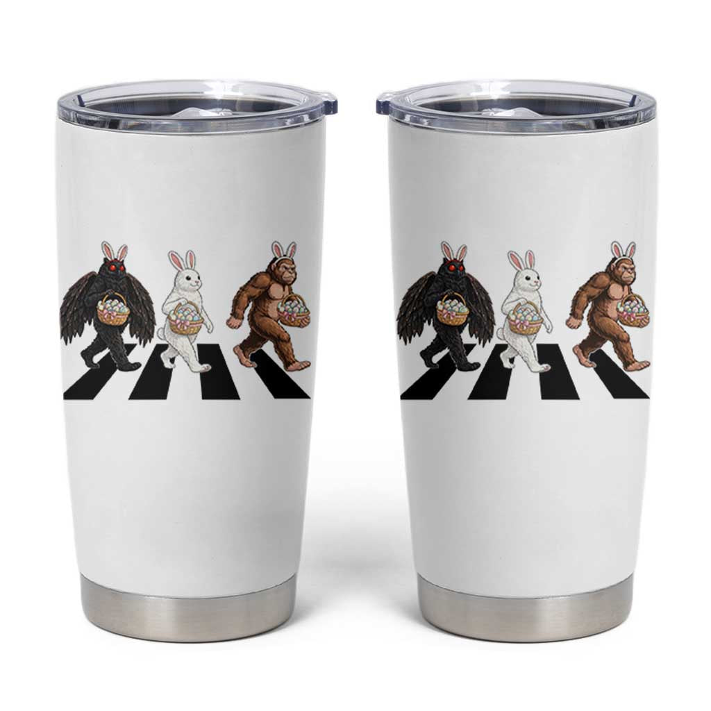 Funny Easter Bunny Bigfoot Mothman Tumbler Cup Cryptid Lover Gift