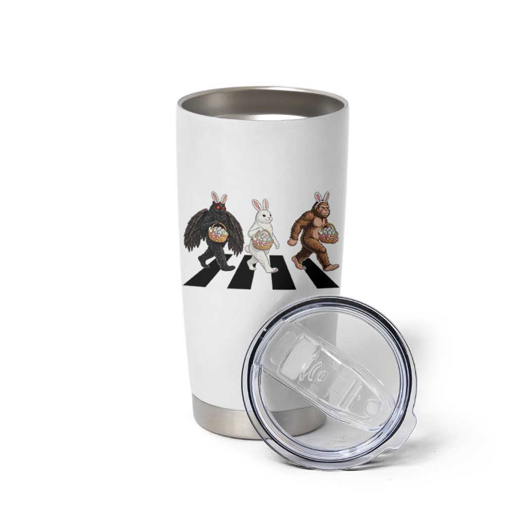 Funny Easter Bunny Bigfoot Mothman Tumbler Cup Cryptid Lover Gift