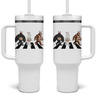 Funny Easter Bunny Bigfoot Mothman Tumbler With Handle Cryptid Lover Gift