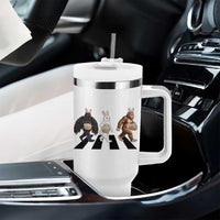 Funny Easter Bunny Bigfoot Mothman Tumbler With Handle Cryptid Lover Gift