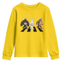 Funny Easter Bunny Bigfoot Mothman Youth Sweatshirt Cryptid Lover Gift