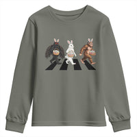 Funny Easter Bunny Bigfoot Mothman Youth Sweatshirt Cryptid Lover Gift