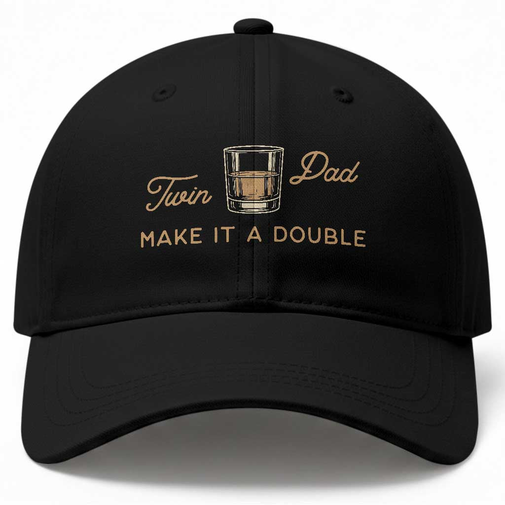 Make It A Double Twin Dad Baseball Cap Expecting Fathers Day Gift