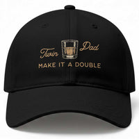 Make It A Double Twin Dad Baseball Cap Expecting Fathers Day Gift