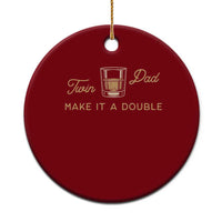 Make It A Double Twin Dad Ceramic Ornament Expecting Fathers Day Gift