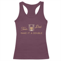 Make It A Double Twin Dad Racerback Tank Top Expecting Fathers Day Gift