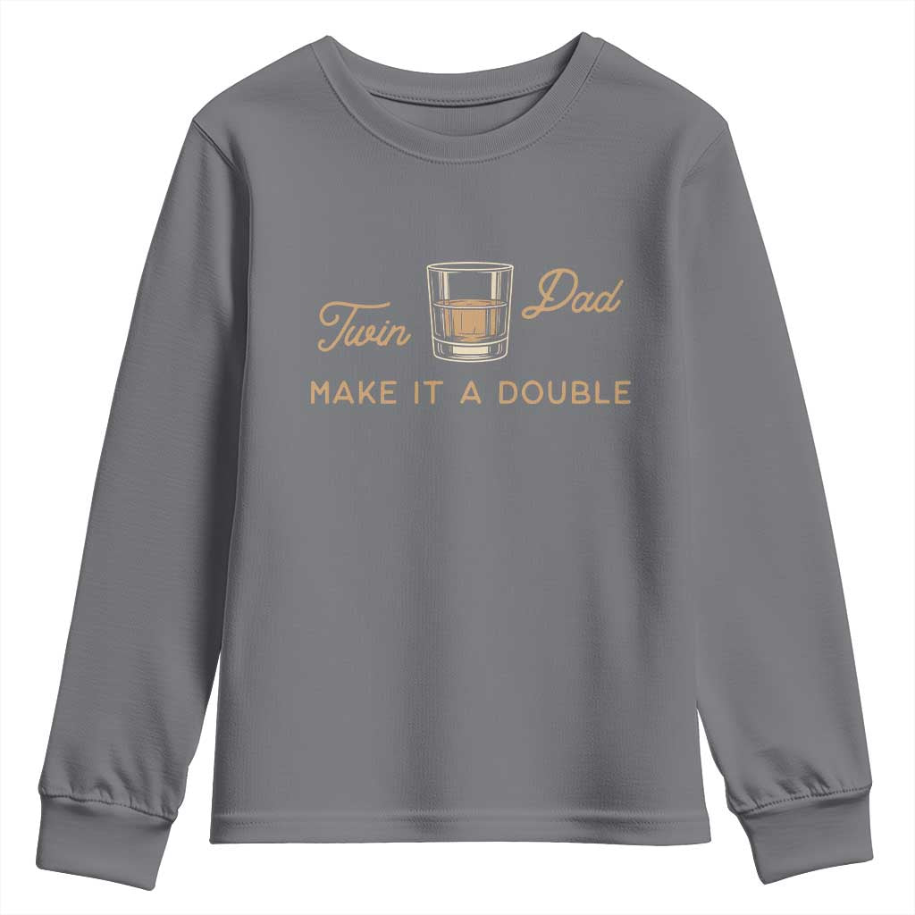 Make It A Double Twin Dad Youth Sweatshirt Expecting Fathers Day Gift
