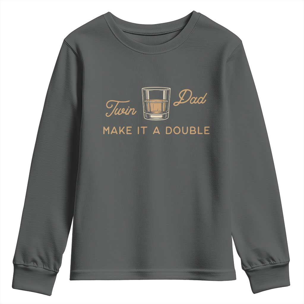 Make It A Double Twin Dad Youth Sweatshirt Expecting Fathers Day Gift