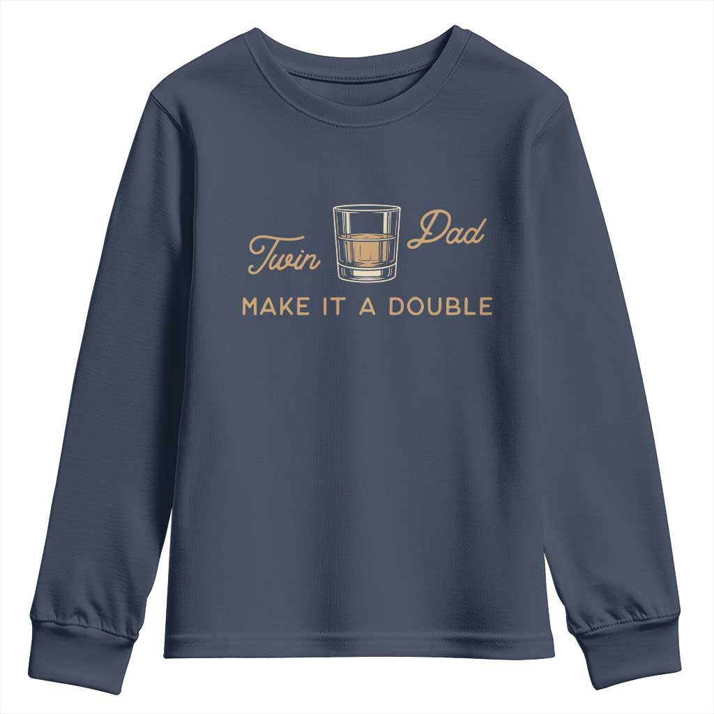 Make It A Double Twin Dad Youth Sweatshirt Expecting Fathers Day Gift