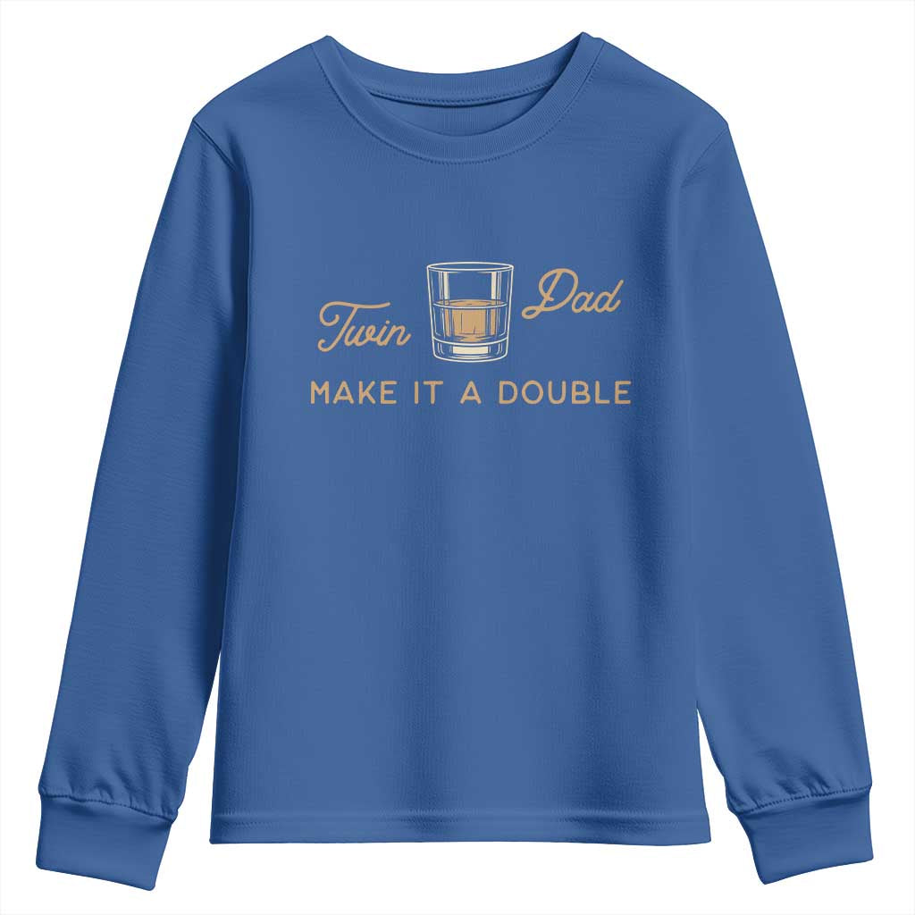 Make It A Double Twin Dad Youth Sweatshirt Expecting Fathers Day Gift