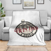 Funny Skeleton Twin Dad Make It A Double Throw Blanket Expecting Fathers Day Gift