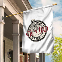 Funny Skeleton Twin Dad Make It A Double Garden Flag Expecting Fathers Day Gift
