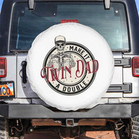 Funny Skeleton Twin Dad Make It A Double Spare Tire Cover Expecting Fathers Day Gift