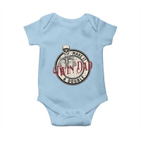 Funny Skeleton Twin Dad Make It A Double Baby Onesie Expecting Fathers Day Gift