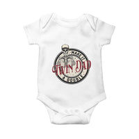 Funny Skeleton Twin Dad Make It A Double Baby Onesie Expecting Fathers Day Gift
