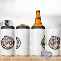 Funny Skeleton Twin Dad Make It A Double 4 in 1 Can Cooler Tumbler Expecting Fathers Day Gift