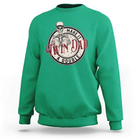 Funny Skeleton Twin Dad Make It A Double Sweatshirt Expecting Fathers Day Gift