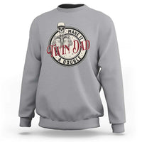 Funny Skeleton Twin Dad Make It A Double Sweatshirt Expecting Fathers Day Gift