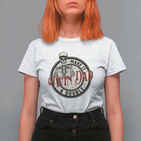 Funny Skeleton Twin Dad Make It A Double T Shirt For Women Expecting Fathers Day Gift