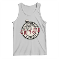 Funny Skeleton Twin Dad Make It A Double Tank Top Expecting Fathers Day Gift