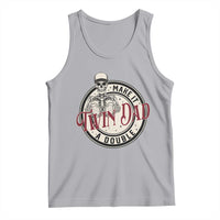 Funny Skeleton Twin Dad Make It A Double Tank Top Expecting Fathers Day Gift