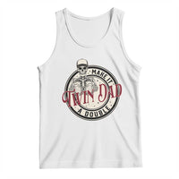 Funny Skeleton Twin Dad Make It A Double Tank Top Expecting Fathers Day Gift
