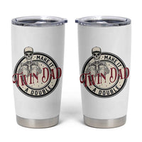 Funny Skeleton Twin Dad Make It A Double Tumbler Cup Expecting Fathers Day Gift
