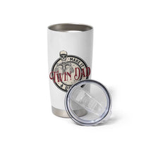 Funny Skeleton Twin Dad Make It A Double Tumbler Cup Expecting Fathers Day Gift