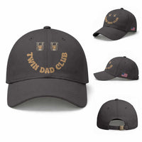 Twin Dad Club Baseball Cap Funny Father Of Twins Fathers Day Gift