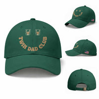 Twin Dad Club Baseball Cap Funny Father Of Twins Fathers Day Gift