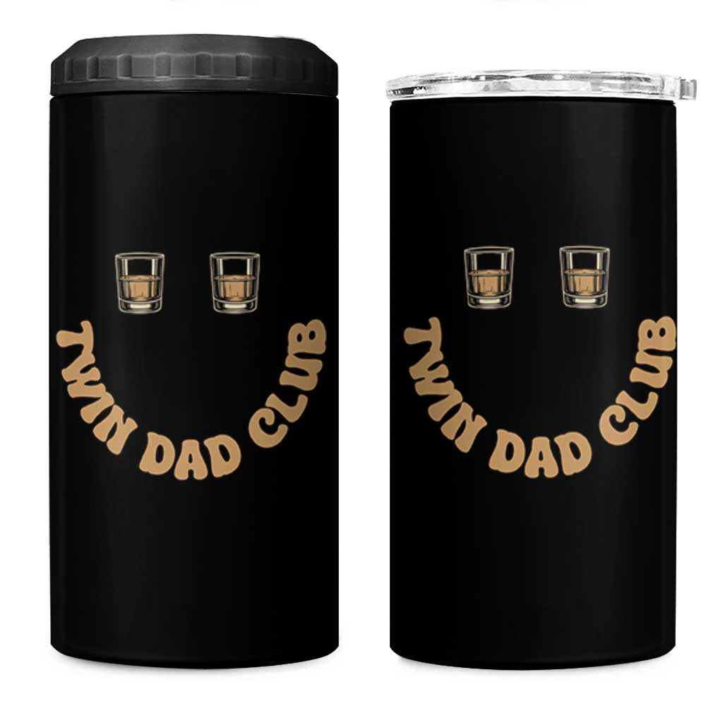 Twin Dad Club 4 in 1 Can Cooler Tumbler Funny Father Of Twins Fathers Day Gift