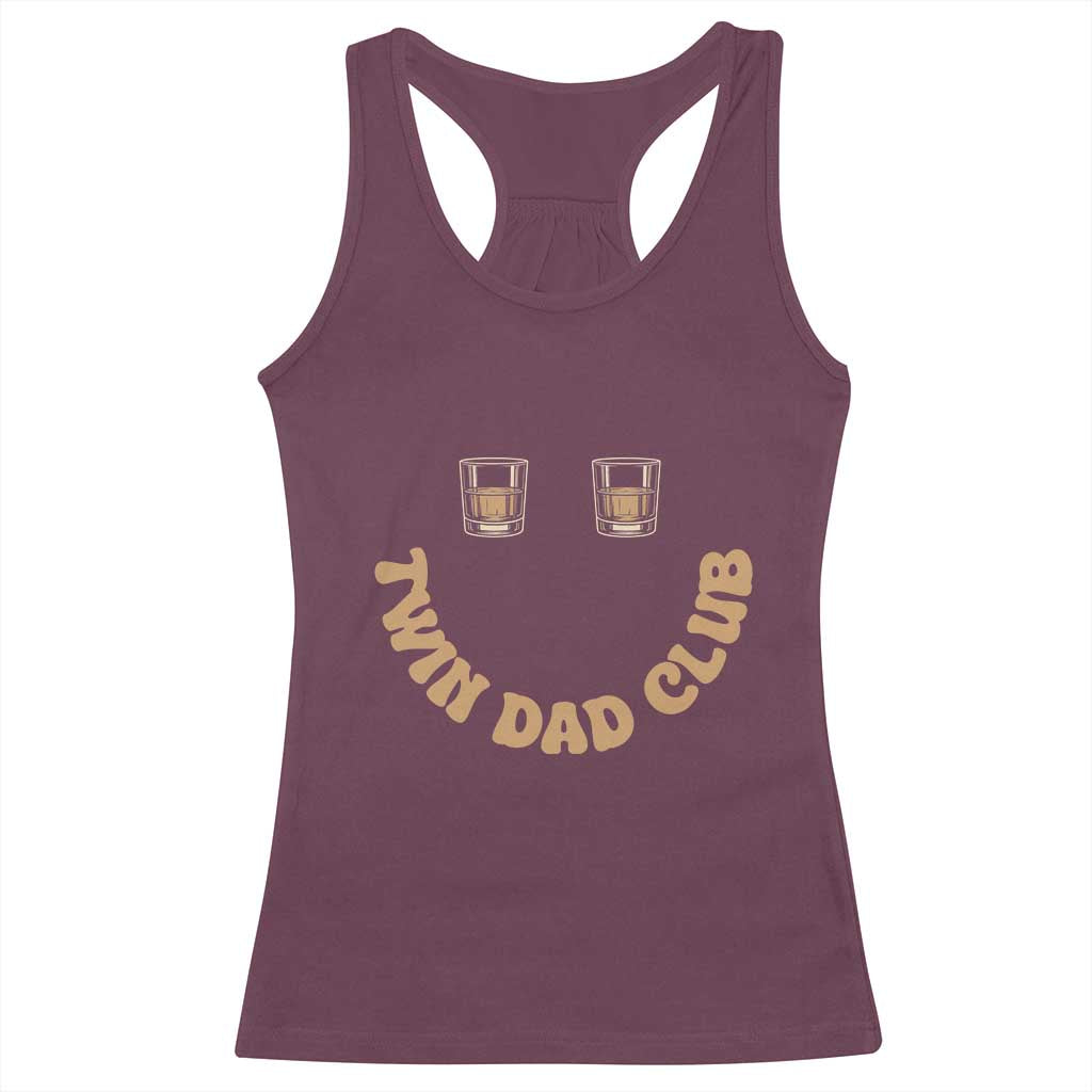 Twin Dad Club Racerback Tank Top Funny Father Of Twins Fathers Day Gift