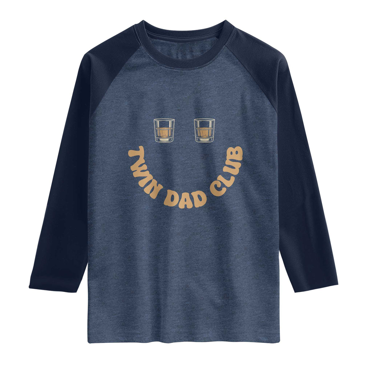 Twin Dad Club Raglan Shirt Funny Father Of Twins Fathers Day Gift