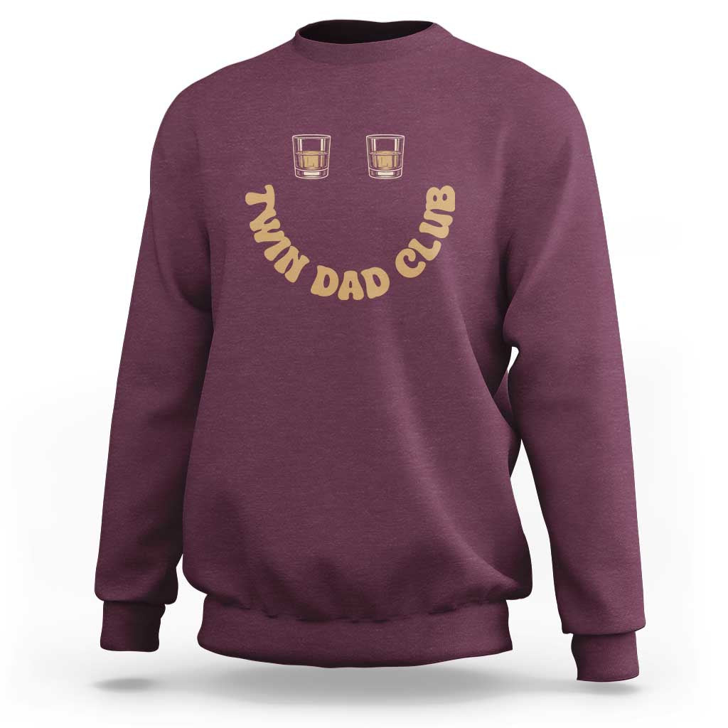 Twin Dad Club Sweatshirt Funny Father Of Twins Fathers Day Gift