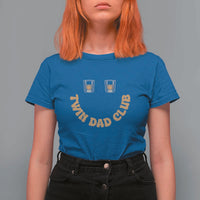 Twin Dad Club T Shirt For Women Funny Father Of Twins Fathers Day Gift