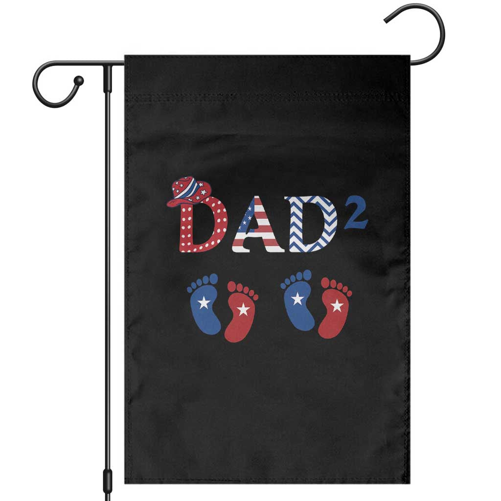 Patriotic Twin Dad American Flag Garden Flag Father Of Twins USA Gift