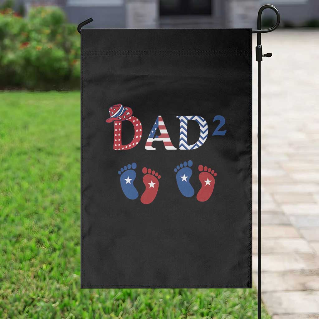 Patriotic Twin Dad American Flag Garden Flag Father Of Twins USA Gift