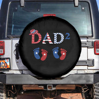 Patriotic Twin Dad American Flag Spare Tire Cover Father Of Twins USA Gift