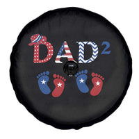 Patriotic Twin Dad American Flag Spare Tire Cover Father Of Twins USA Gift