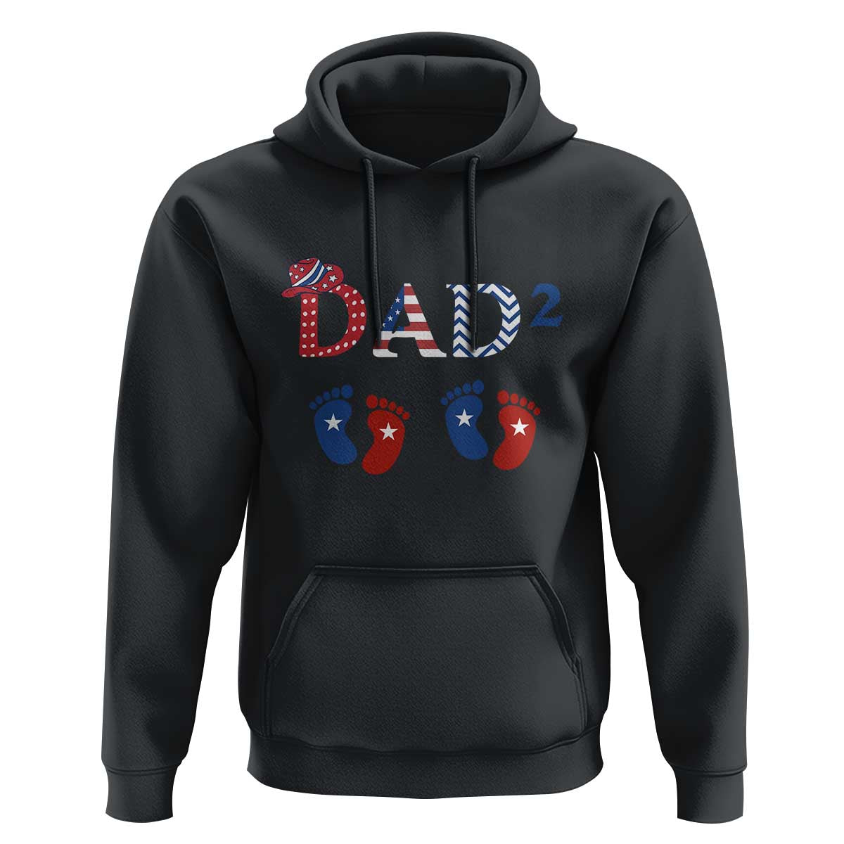 Patriotic Twin Dad American Flag Hoodie Father Of Twins USA Gift