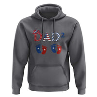 Patriotic Twin Dad American Flag Hoodie Father Of Twins USA Gift