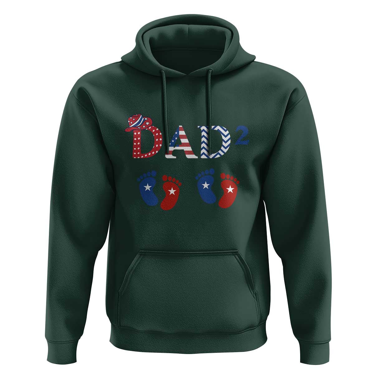 Patriotic Twin Dad American Flag Hoodie Father Of Twins USA Gift