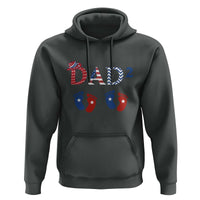 Patriotic Twin Dad American Flag Hoodie Father Of Twins USA Gift