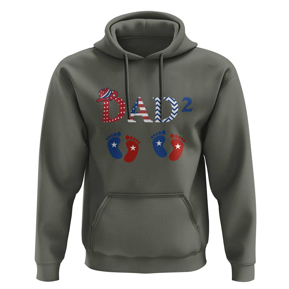 Patriotic Twin Dad American Flag Hoodie Father Of Twins USA Gift