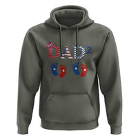 Patriotic Twin Dad American Flag Hoodie Father Of Twins USA Gift
