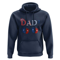 Patriotic Twin Dad American Flag Hoodie Father Of Twins USA Gift