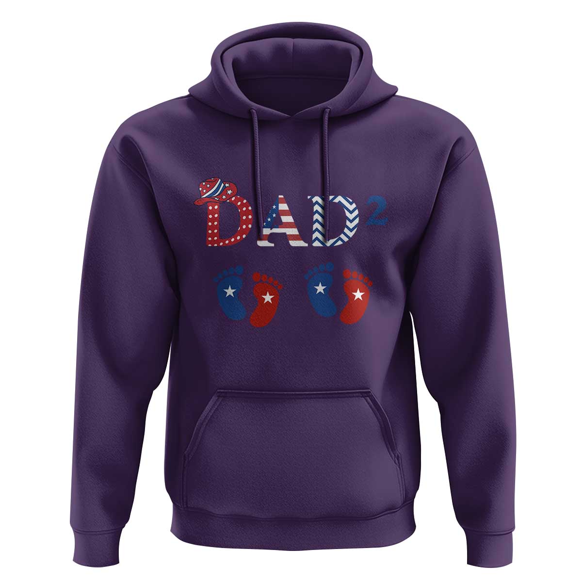 Patriotic Twin Dad American Flag Hoodie Father Of Twins USA Gift