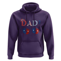 Patriotic Twin Dad American Flag Hoodie Father Of Twins USA Gift