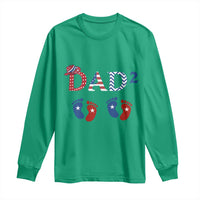 Patriotic Twin Dad American Flag Long Sleeve Shirt Father Of Twins USA Gift