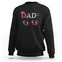 Patriotic Twin Dad American Flag Sweatshirt Father Of Twins USA Gift
